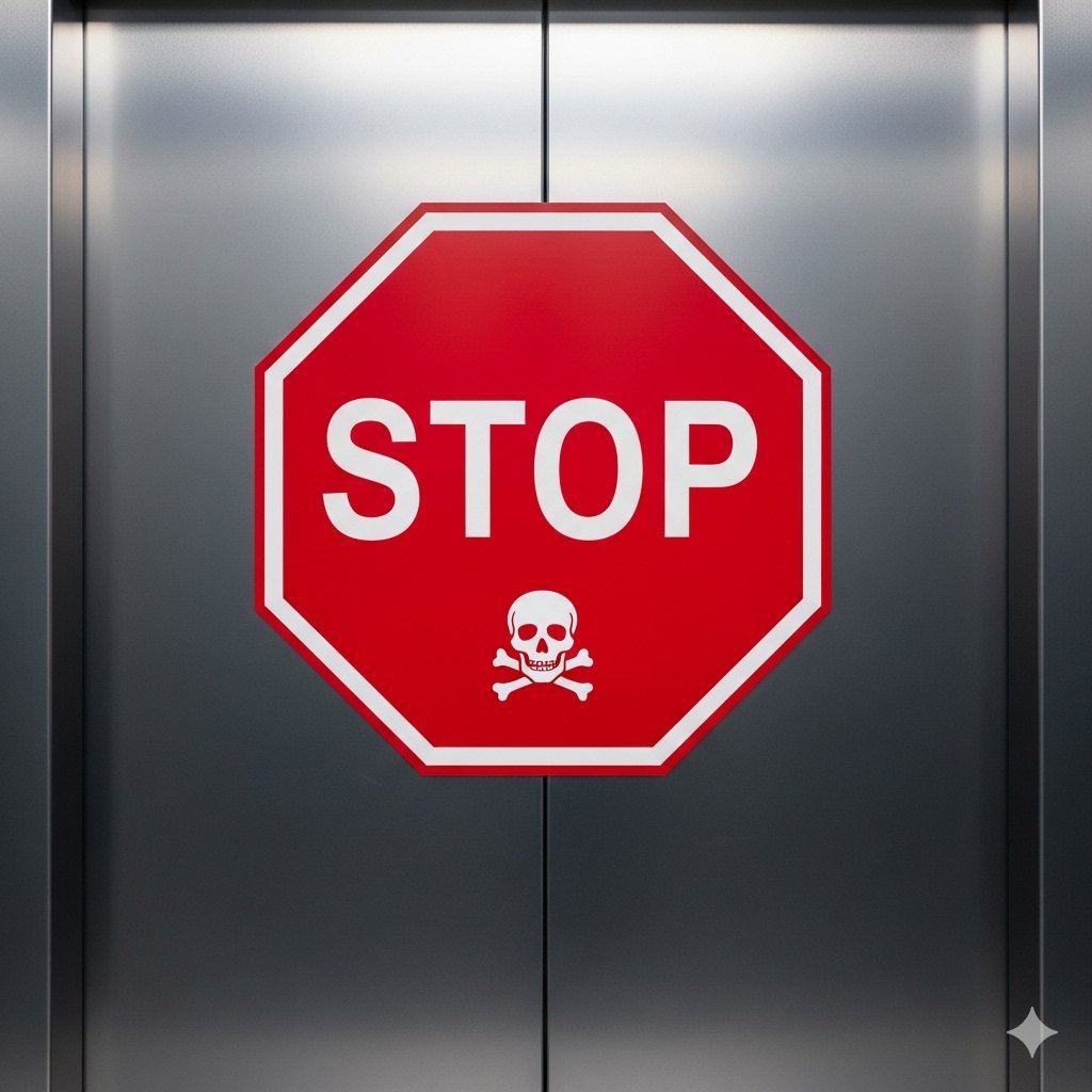 Kırmızı Etiketli Asansörler Neden Kullanılmamalı? Hayat Kurtaran Asansör Bakımı 🔴