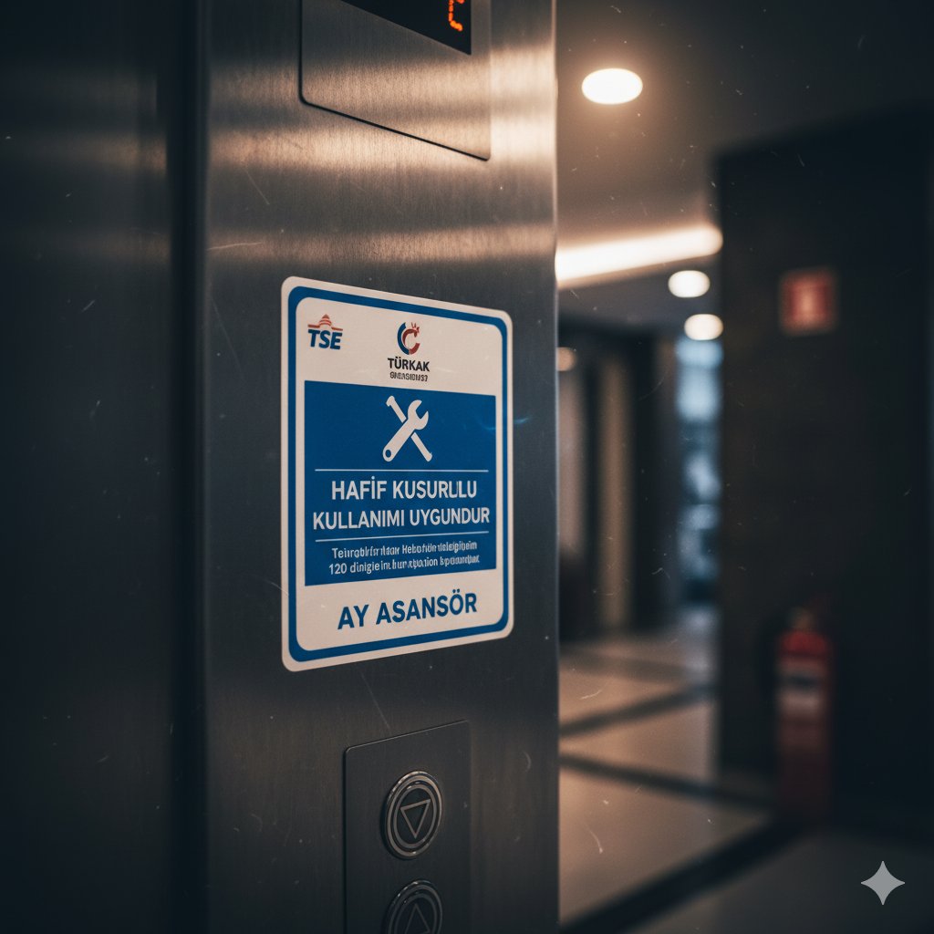 Asansör Mavi Etiket